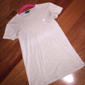 Woman's light gray polo Ralph Lauren tee