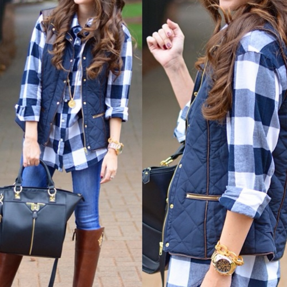 Navy Puffy Vest
