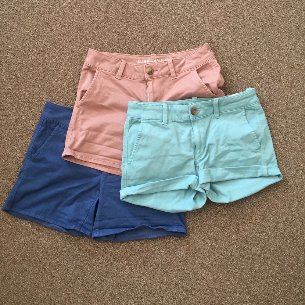 Pastel colored shorts