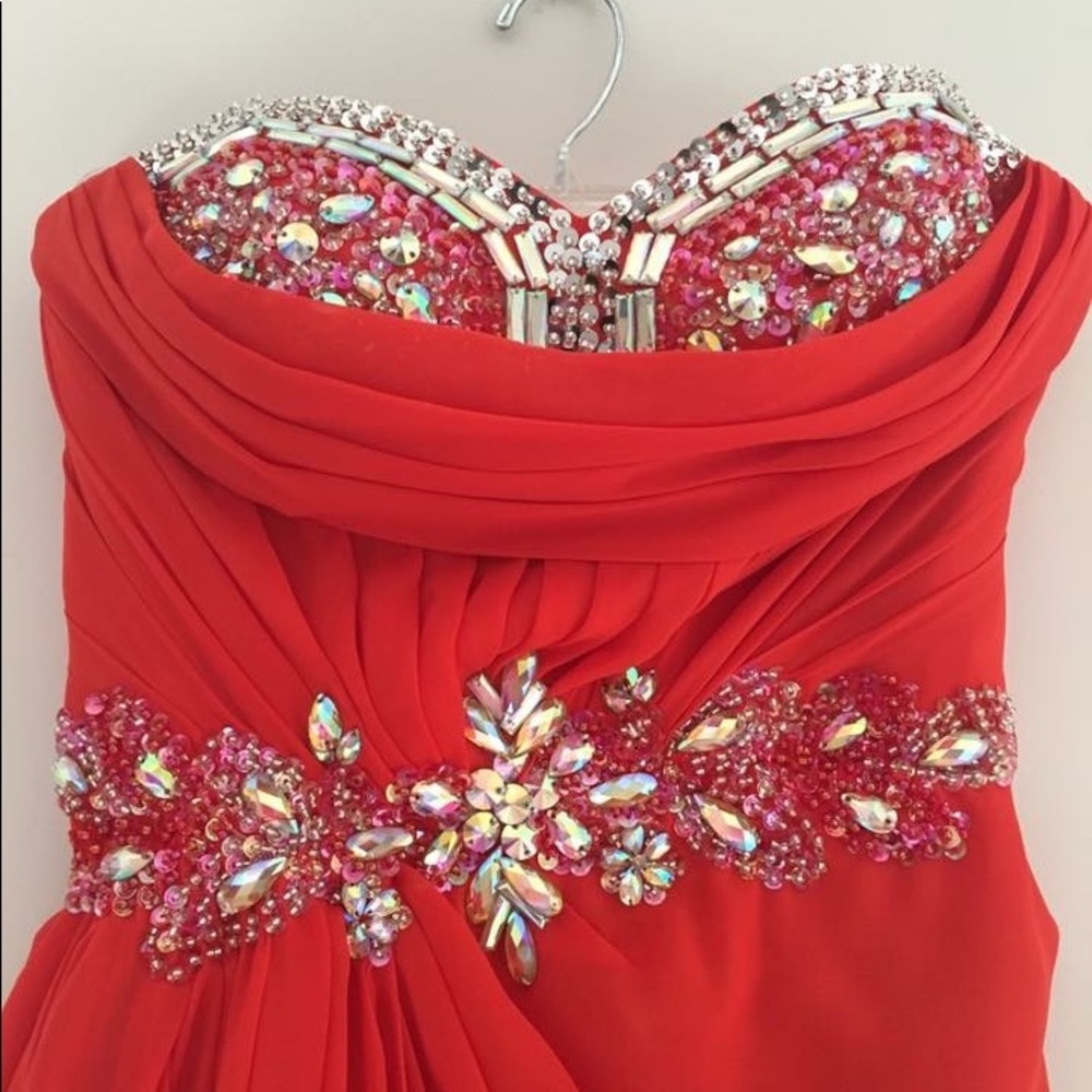 NEVER WORN & CUSTOM Sunburst Orange Gown🧡