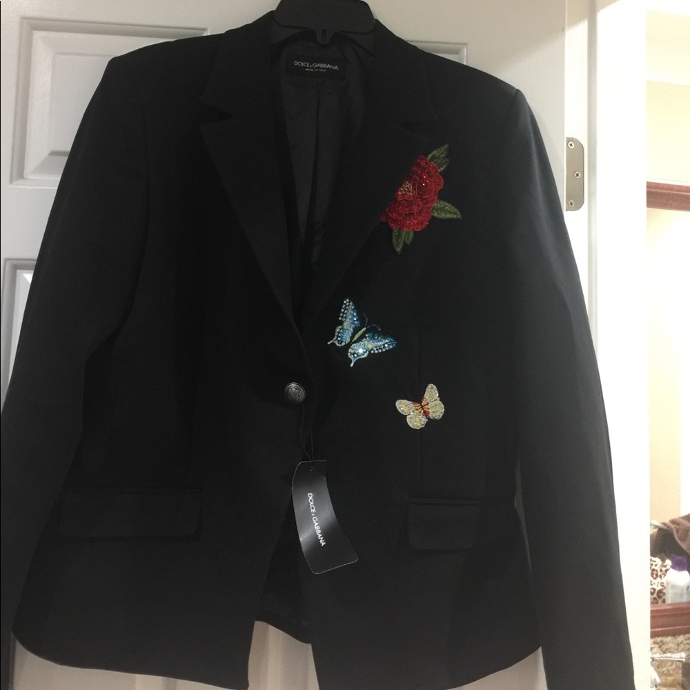 Dolce & Gabbana Milano  swavorski floral Blazer