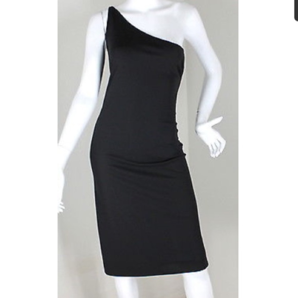 Kenneth Cole one shoulder sheath cocktail dress