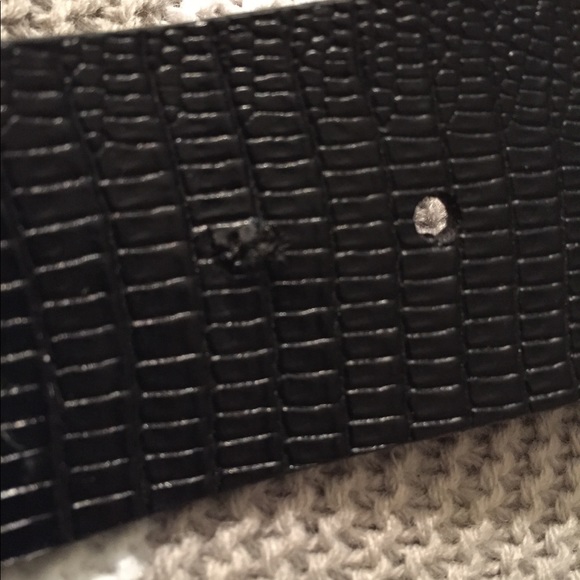 Leather Black belt with Rhinestone buckle main image 4
