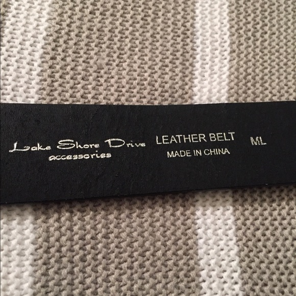 Leather Black belt with Rhinestone buckle main image 6