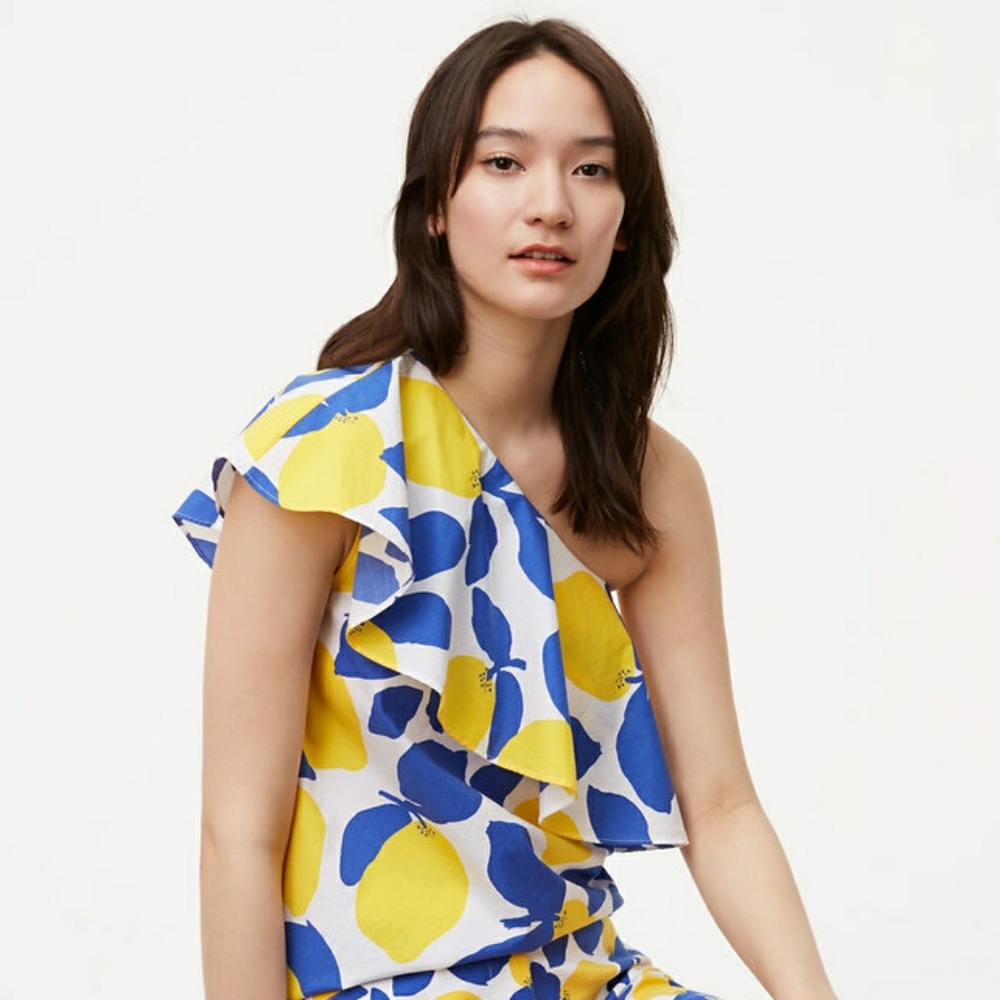 NWT LOFT Lemonade One Shoulder Top