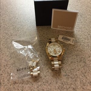 Michael Kors Gold & white watch