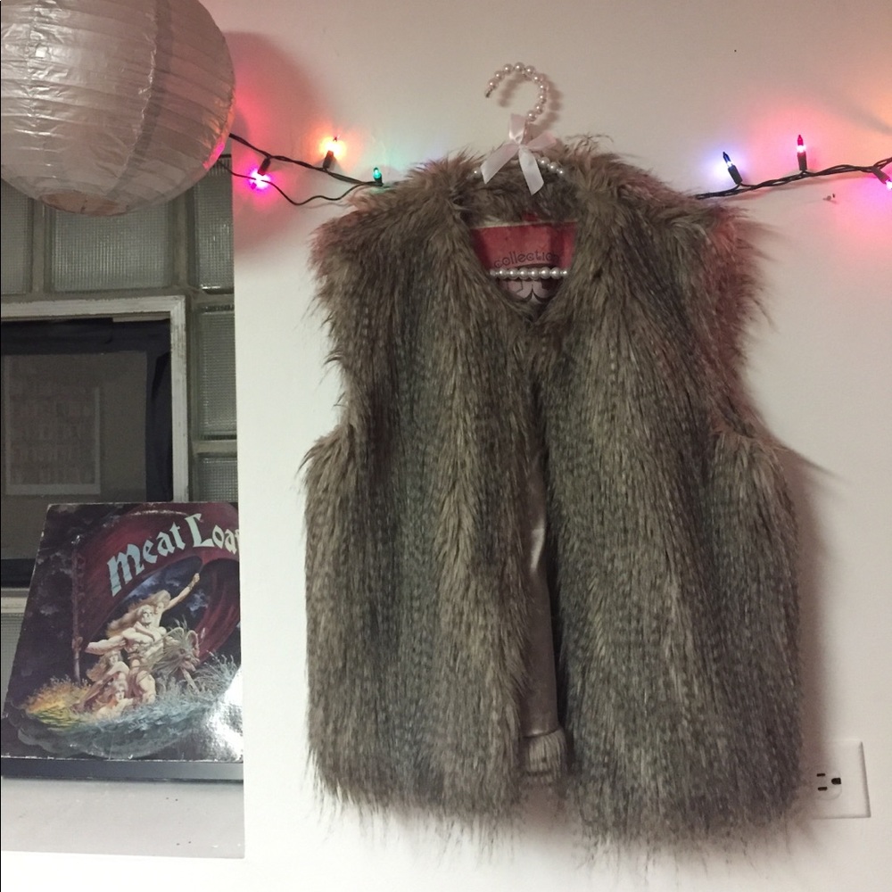 Faux fur vest