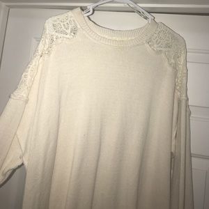 Forever 21 sweater with lace 2X