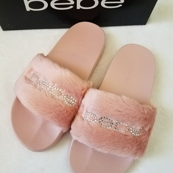 BeBe Nude Pink Slides Sandals with Box - Picture 2 of 2