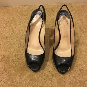 Christian Louboutin sling back pumps!