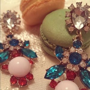 Rhinestone drop earrings