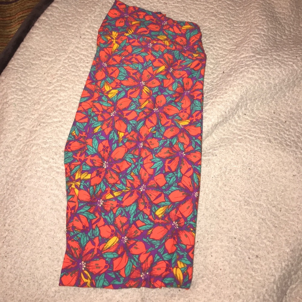 Lularoe bright flower leggings