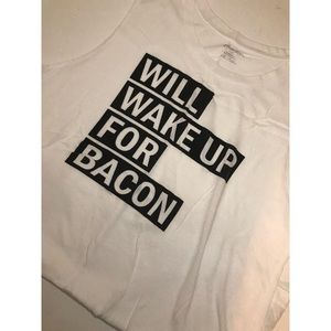 TARGET Xhilaration Will Wake Up For Bacon Tank Top