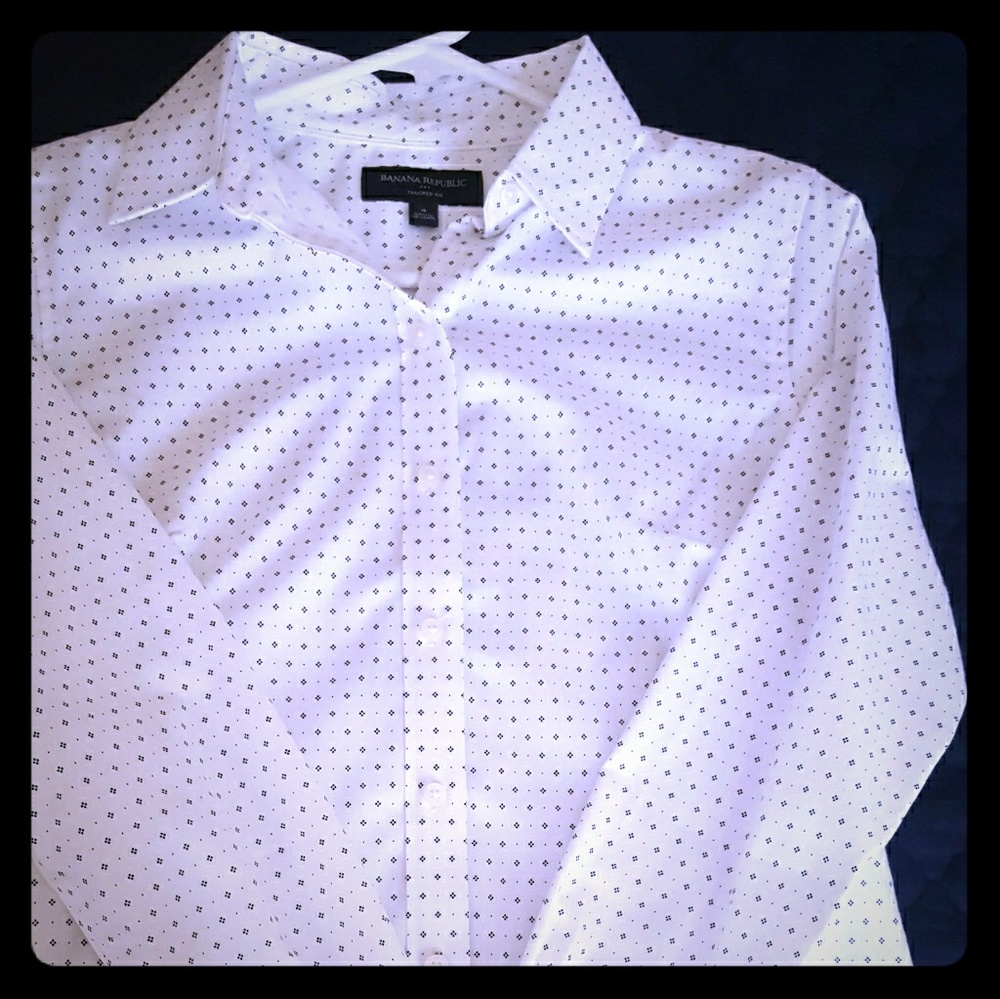 White button up work shirt