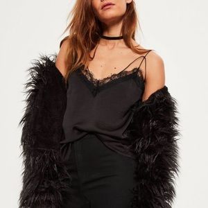 Missguided satin lace harness top