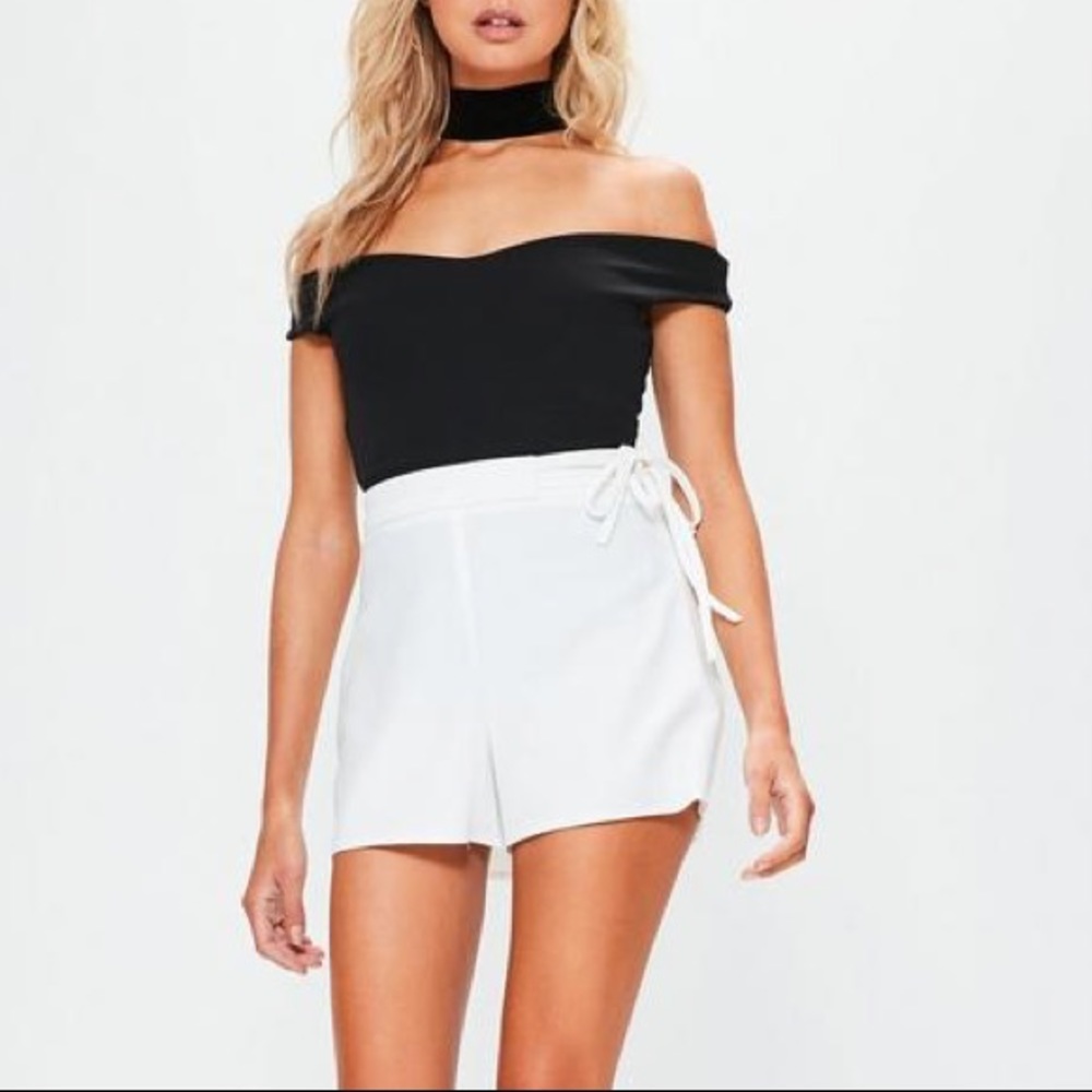 Missguided Bardot Crepe Bodysuit