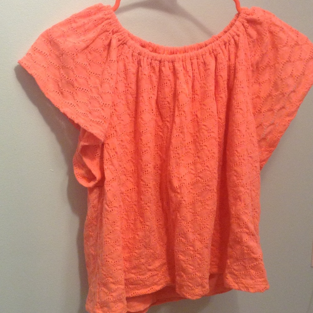 Old Navy Coral/Bright Orange Beachy T-Shirt