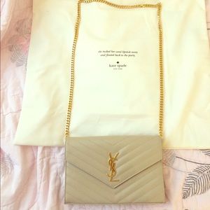 Saint Laurent YSL monogram chain wallet