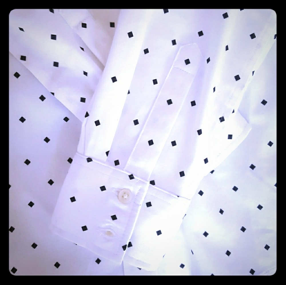 White and black work shirt