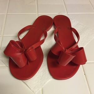Valentino couture bow thong sandal flip flop flat