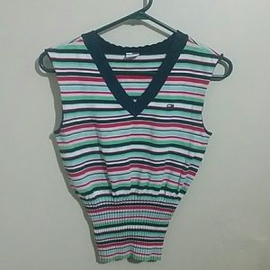 Tommy jeans multicolored stripped sweater vest