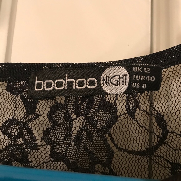 BURGUNDY VELVET BLACK 🖤 LACE MIDI - Picture 4 of 8