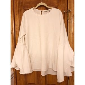 Nordstrom ivory statement sleeve blouse