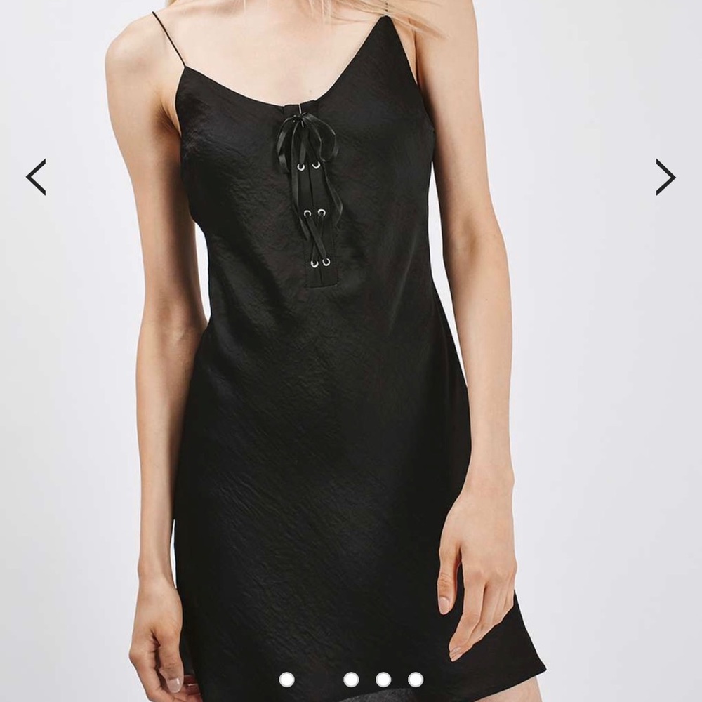 Topshop eyelet slip dress
