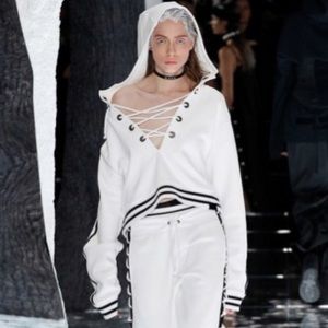 Fenty Puma by Rihanna lace up white hoodie
