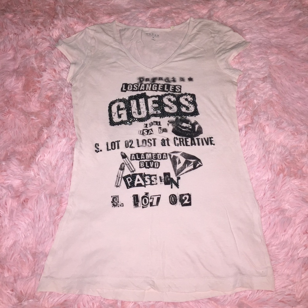 Guess Tee with rhinestones OBO
