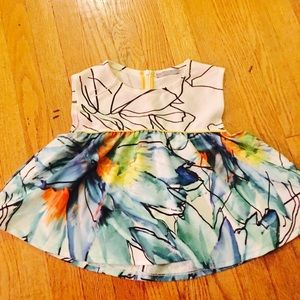 Zara Floral Peplum Top Sz small