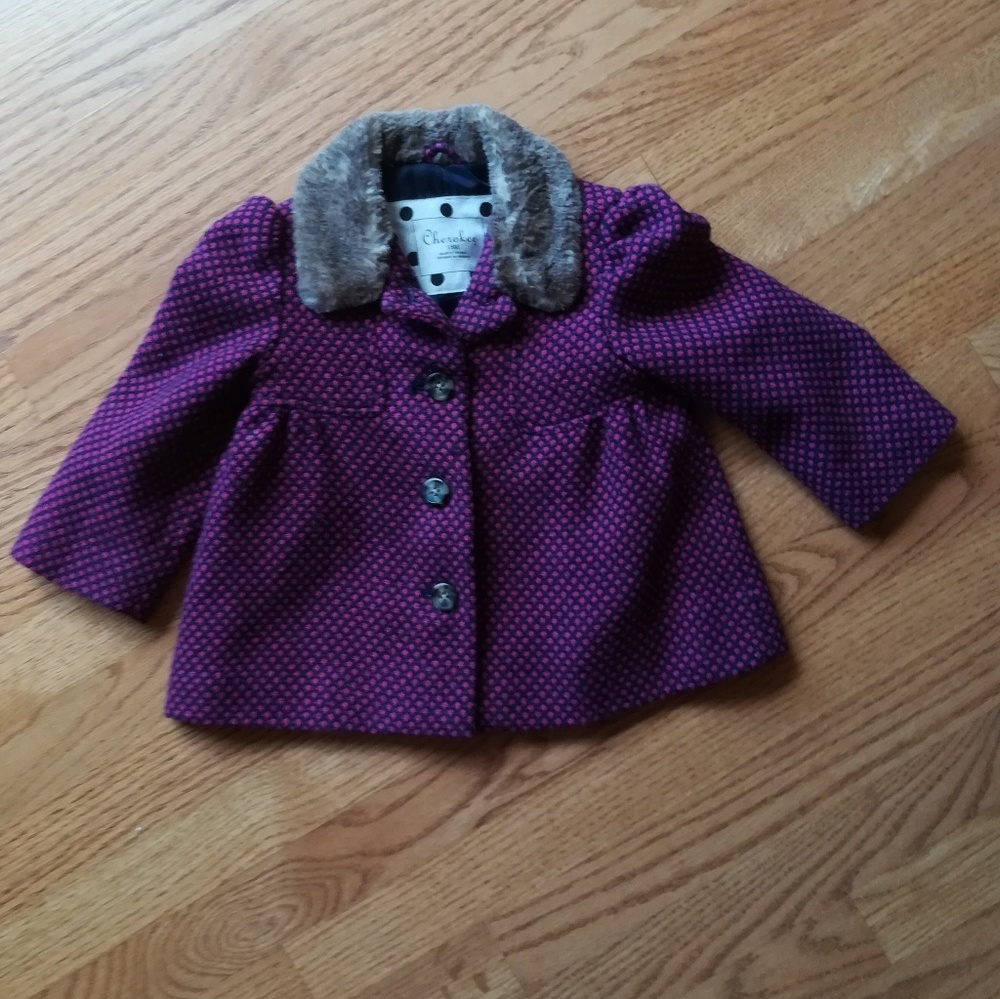 EUC dressy toddler girl coat sz 18-24mo