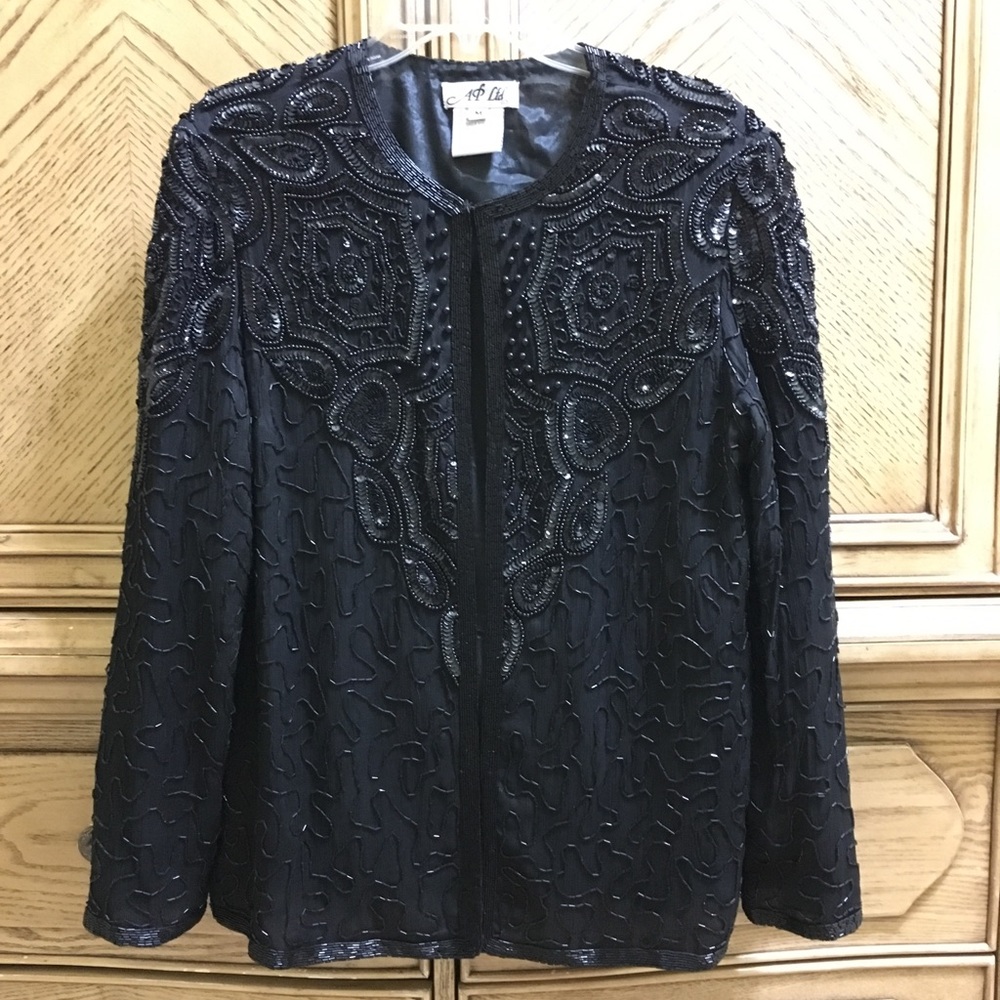 Black vintage sequin jacket