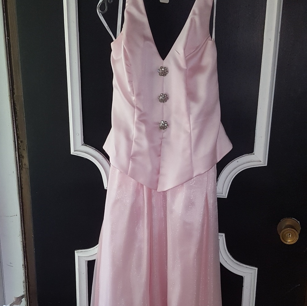 Pale Pink Halter Prom/Homecoming Dress