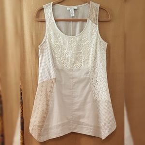 Style & Co Tunic, Sleeveless, Tan Multi, 8P