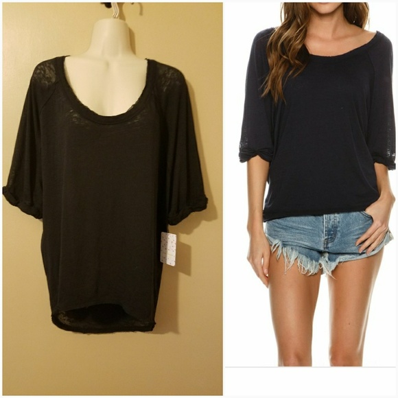 Free People Black T Shirt - Picture 2 of 7