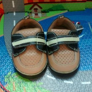 Vegan leather loafers crib shoes
