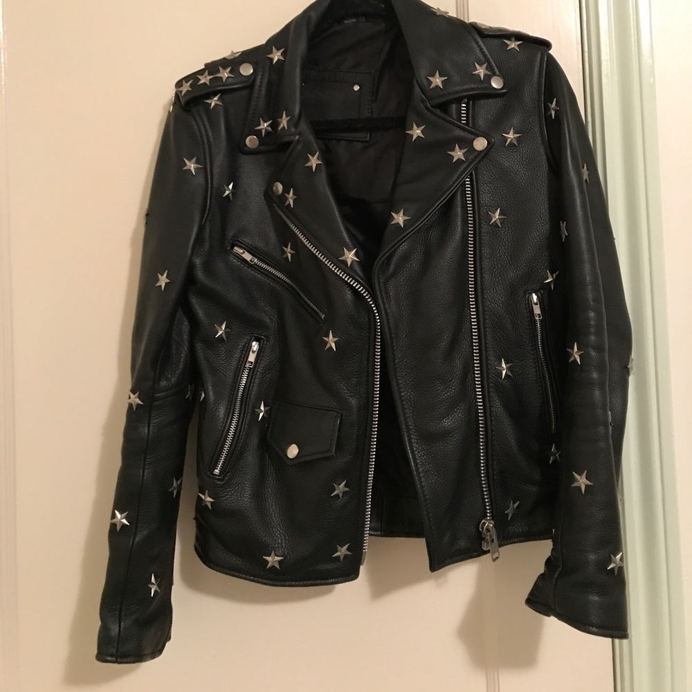 Understated leather Free People studded jacket