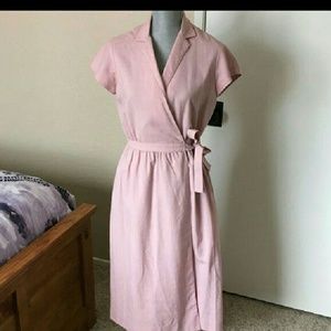Dusky Rose Wrap style Vintage Dress