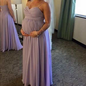 Purple formal maternity dress