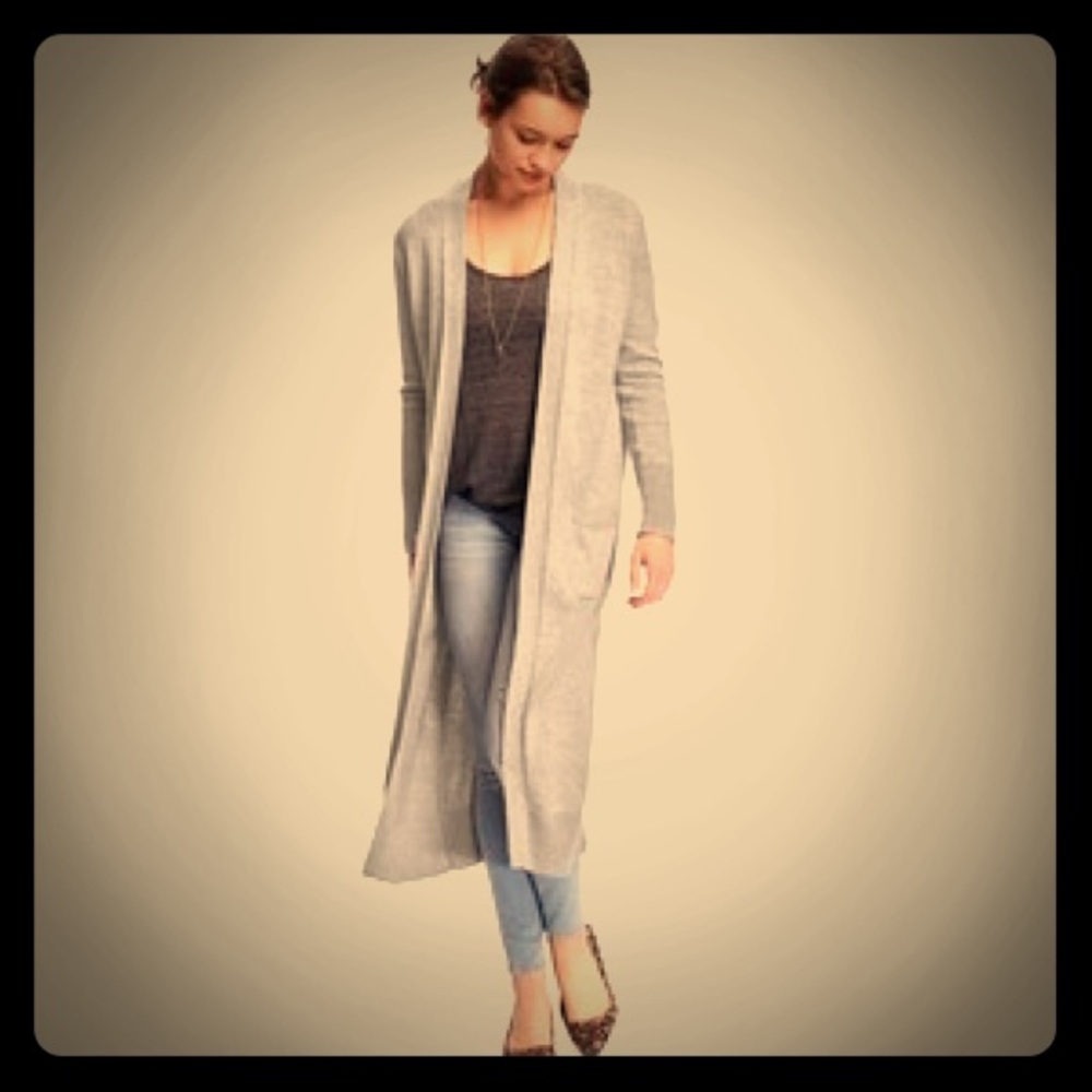 Old Navy super long cardigan dove gray