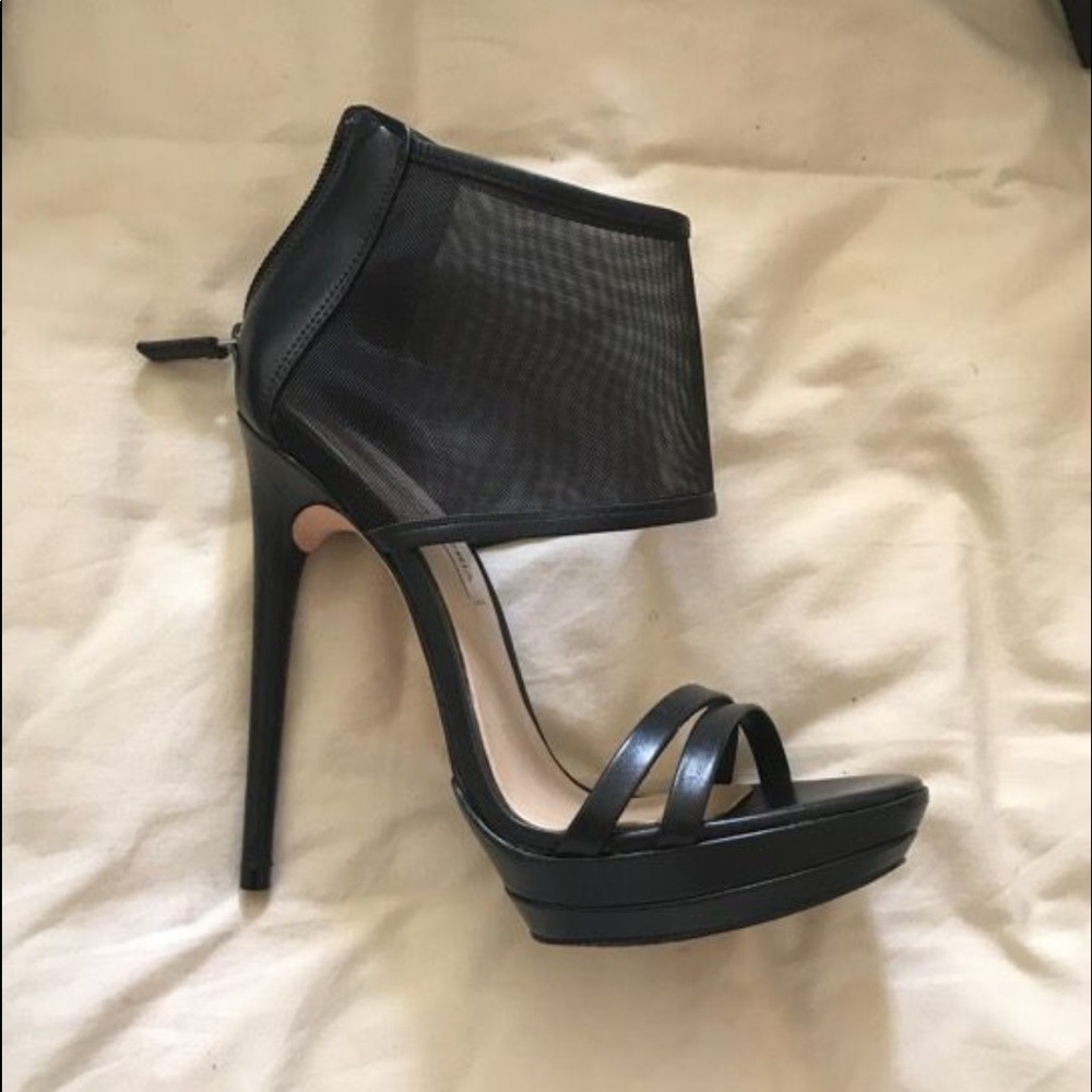 Black Mesh BCBG heels.