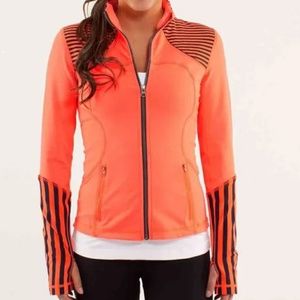 Lululemon Zip Up Jacket Neon Orange