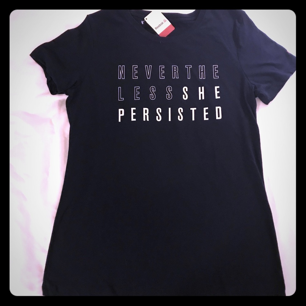 Nevertheless She Persisted Reebok Tee Navy XL