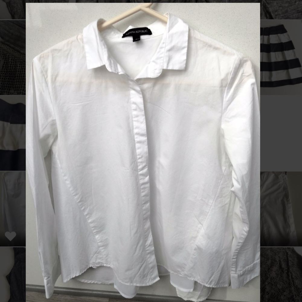 Banana Republic Sheer Detail Oxford