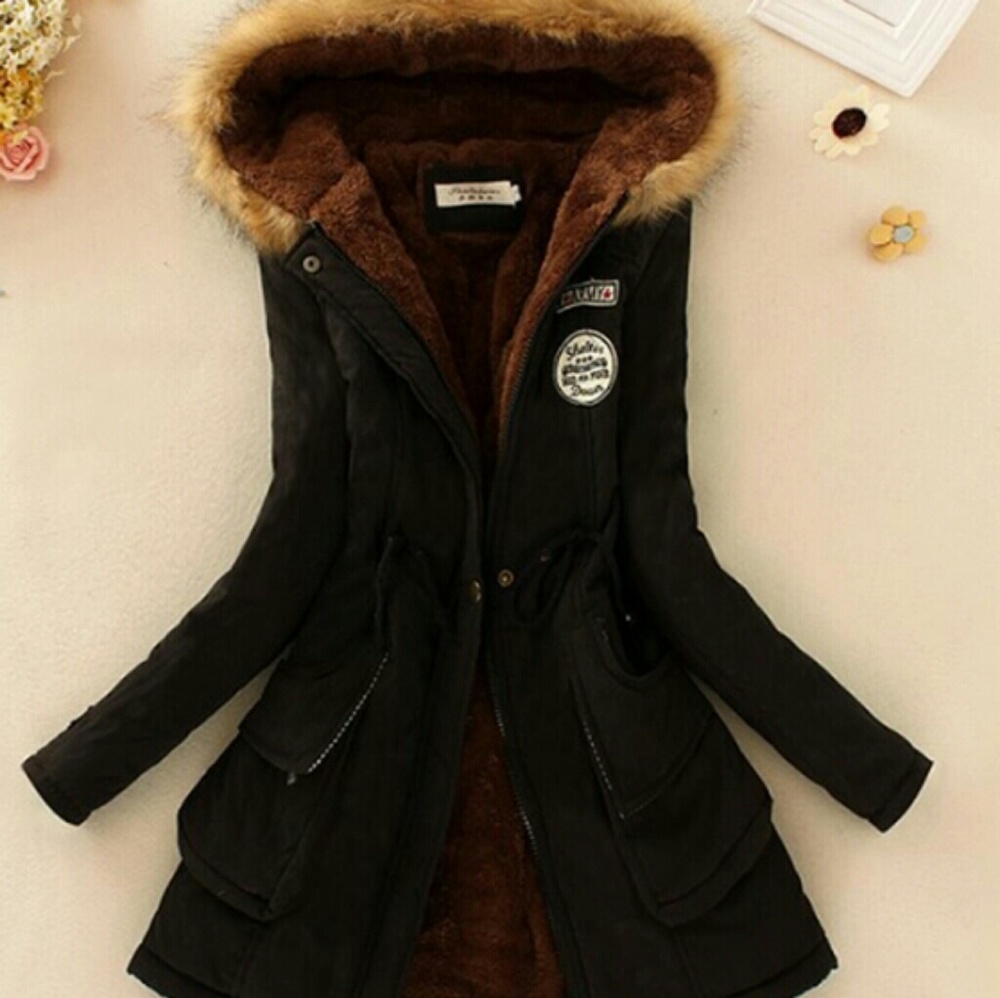 SOLD!!!!!!!!!! Hooded black winter jacket/coat