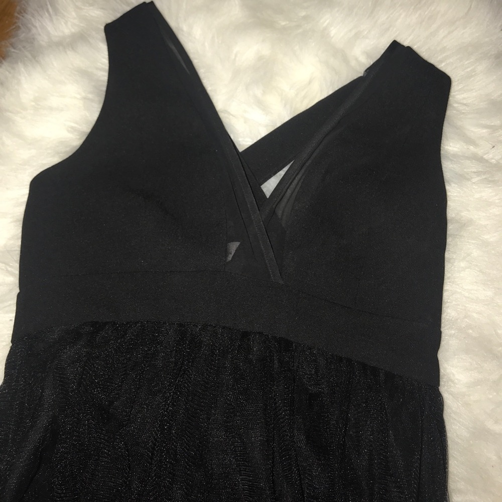 Long black prom dress size 2