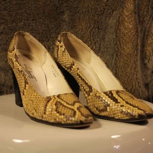 DAVID LUIS Vintage Embossed Boa Snakeskin Leather