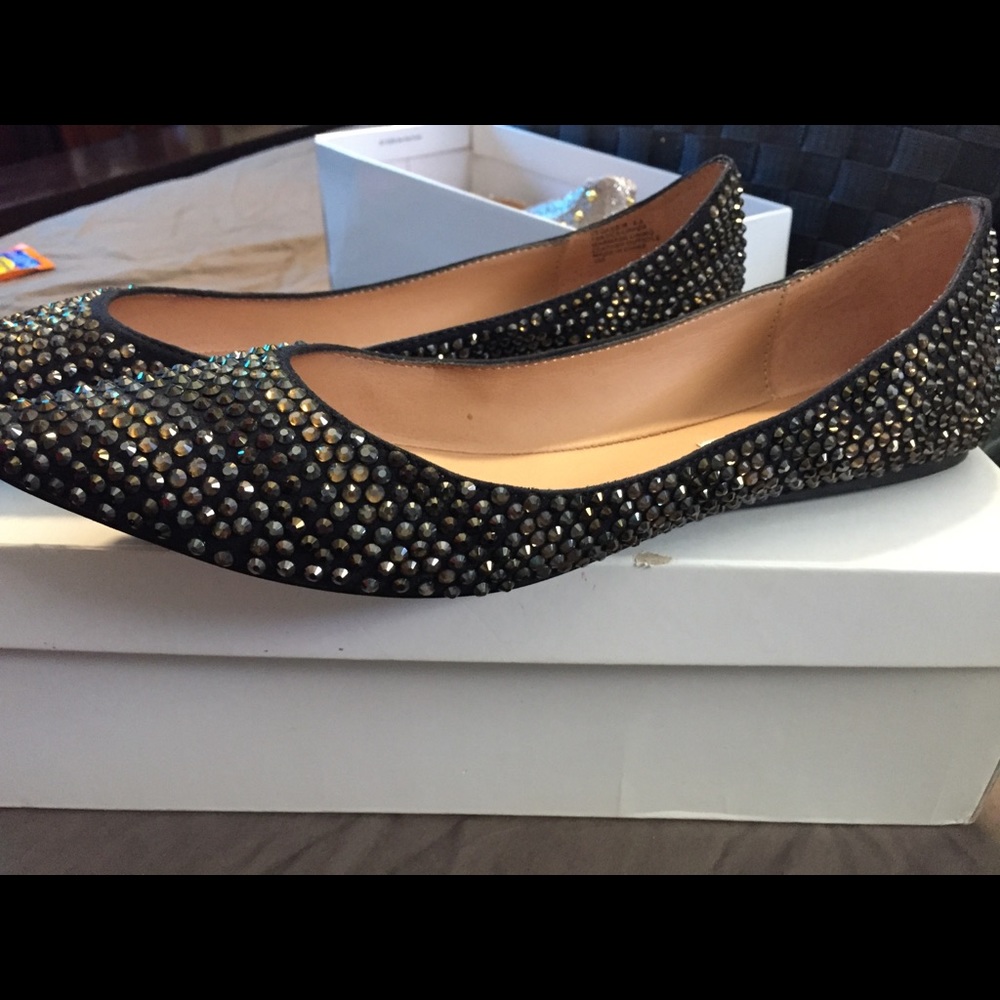 Steve Madden Rhinestone Flats 8.5