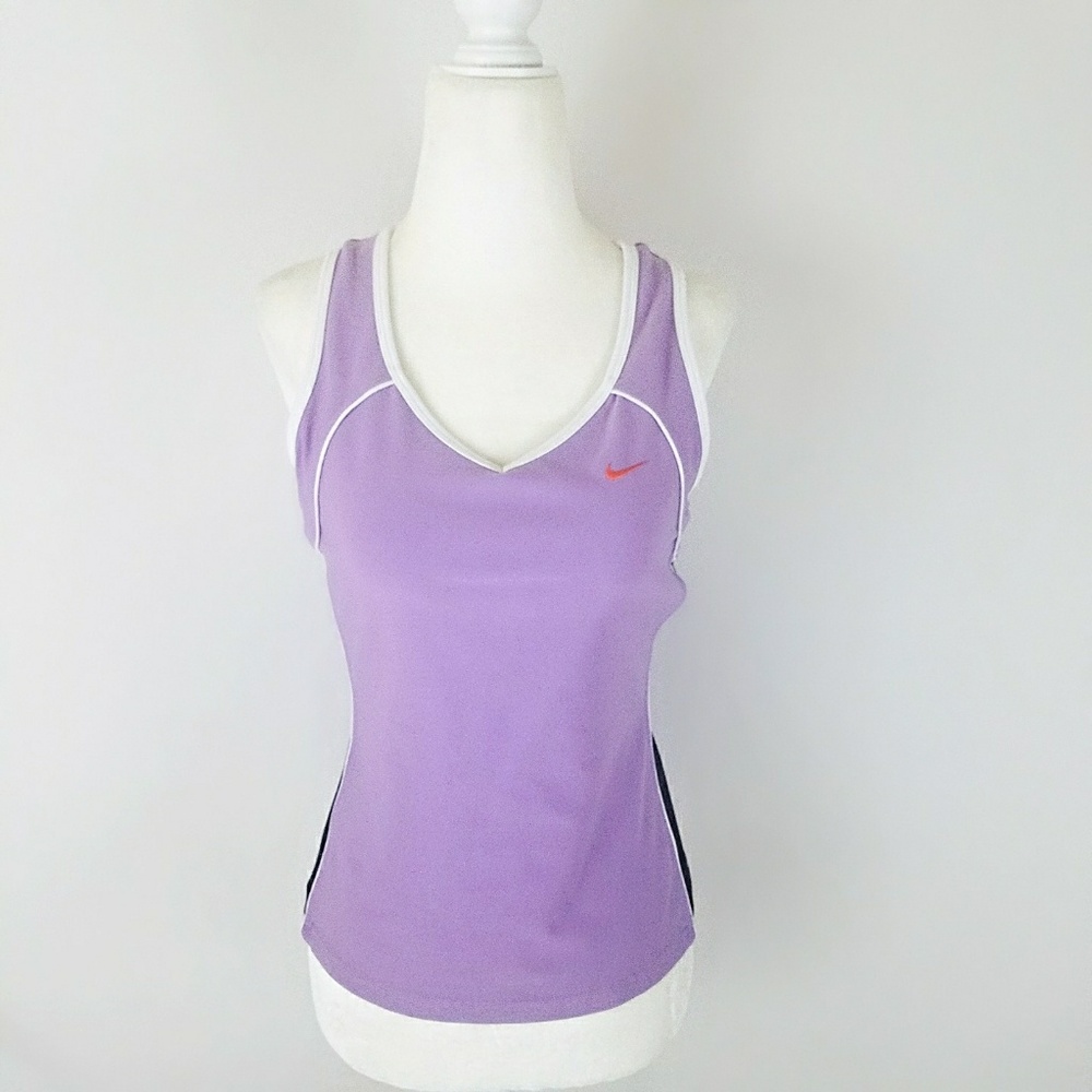 Nike Fit Dry Racerback Workout Top With Shelf Bra